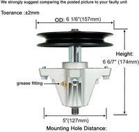 MTD or Cub Cadet Spindle Assembly with pulley 6.3"