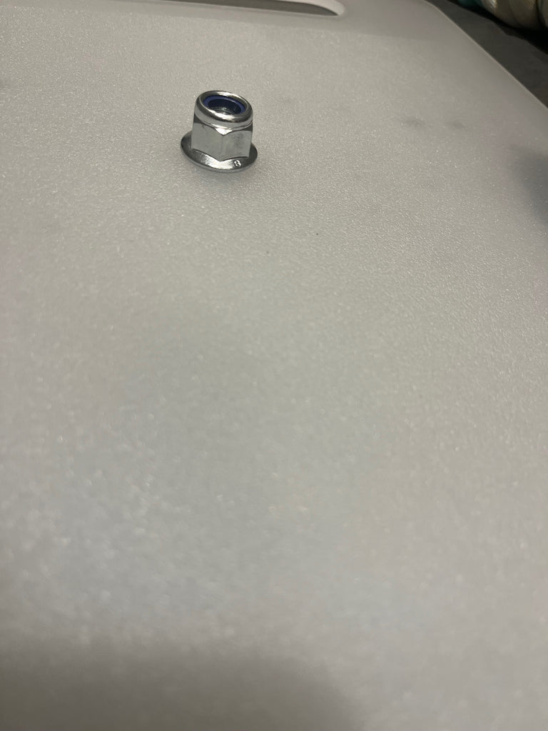 Nut 12mm Nylon Flange grade 8.8. Chromate