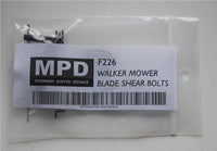 Walker Mower Blade Shear Bolts Pack of 4