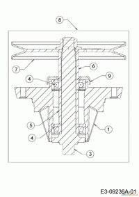 Spindle Assembly MTD  Cub Cadet  with pulley